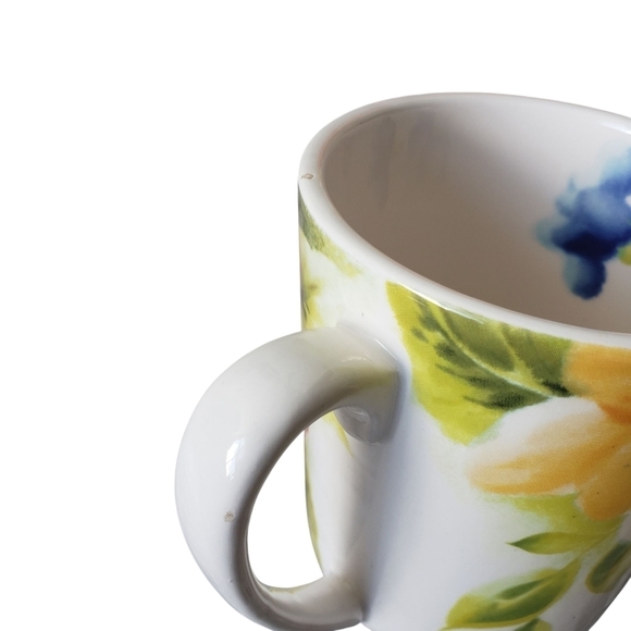 Pier 1 Imports Amelia Floral Ironstone Mugs Set of 2 - Picture 6 of 9